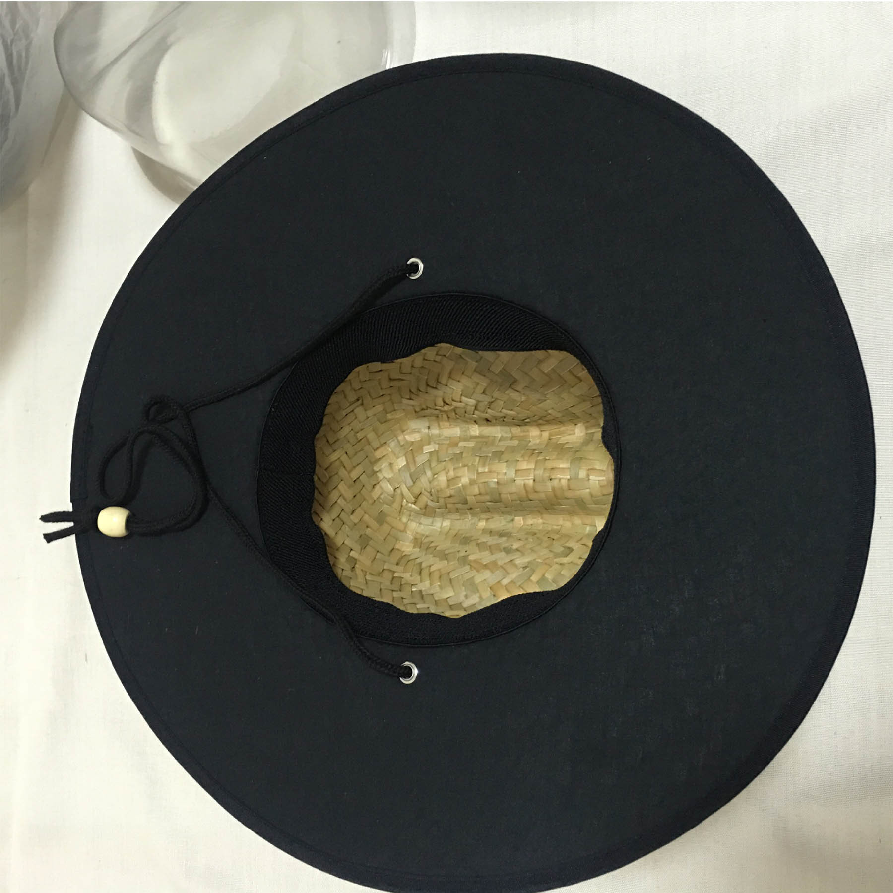 Straw Hat With Woven Patch
