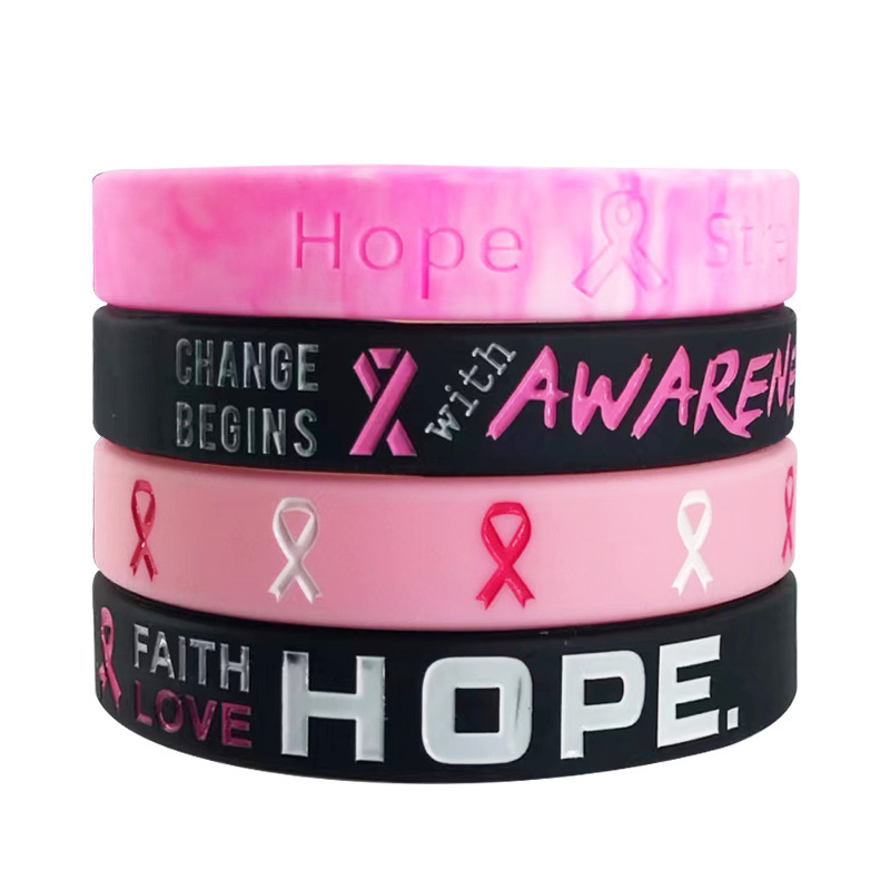 Breast Cancer Awareness Silicone Bracelet