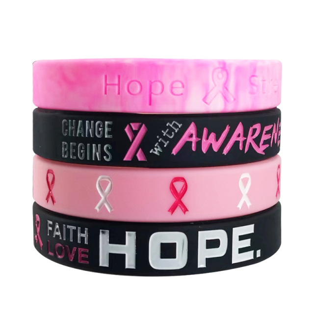 Breast Cancer Awareness Silicone Bracelet