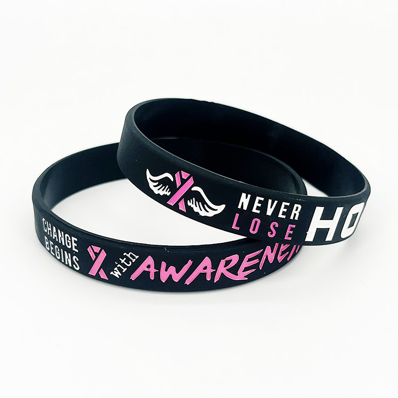 Breast Cancer Awareness Silicone Bracelet