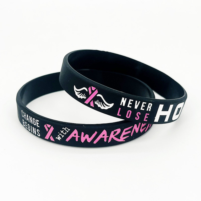 Breast Cancer Awareness Silicone Bracelet