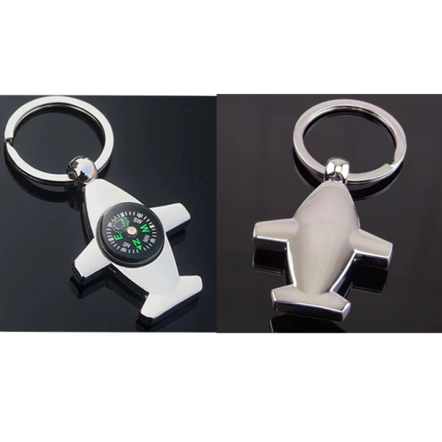 Compass Aircraft Keychain
