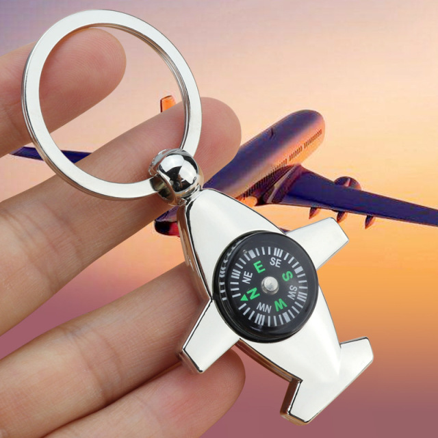 Compass Aircraft Keychain
