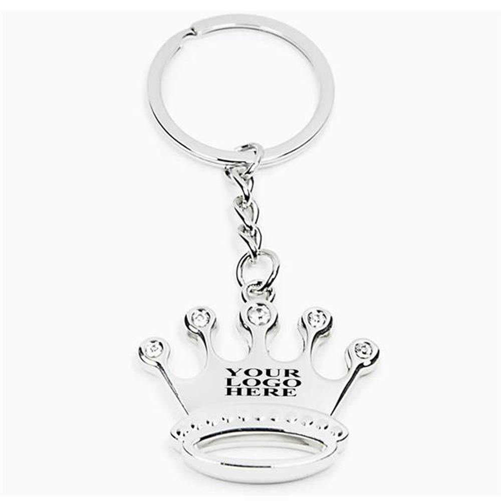 Personalized Crown Keychain With Diamonds