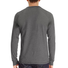 Front Placket Long Sleeve T-Shirts For Men