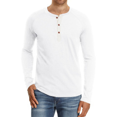 Front Placket Long Sleeve T-Shirts For Men