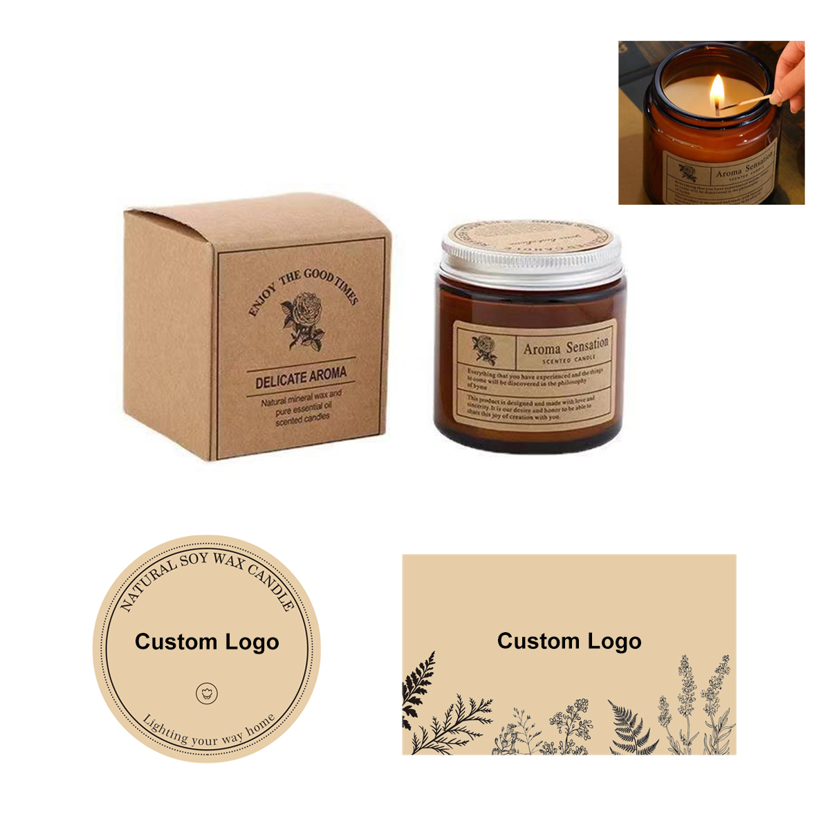 Premium Scented Candles With Gift Box