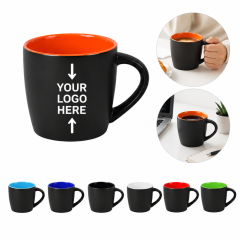 11 Oz Ceramic Coffee Mug With Colorful Interior