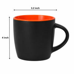 11 Oz Ceramic Coffee Mug With Colorful Interior