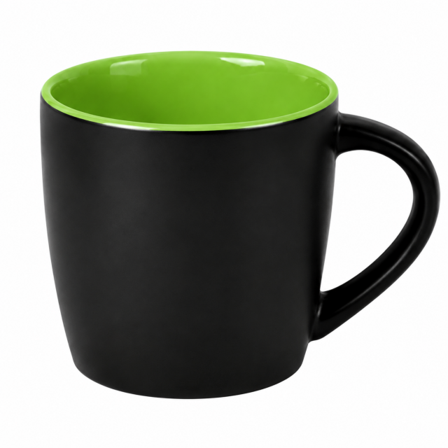 11 Oz Ceramic Coffee Mug With Colorful Interior