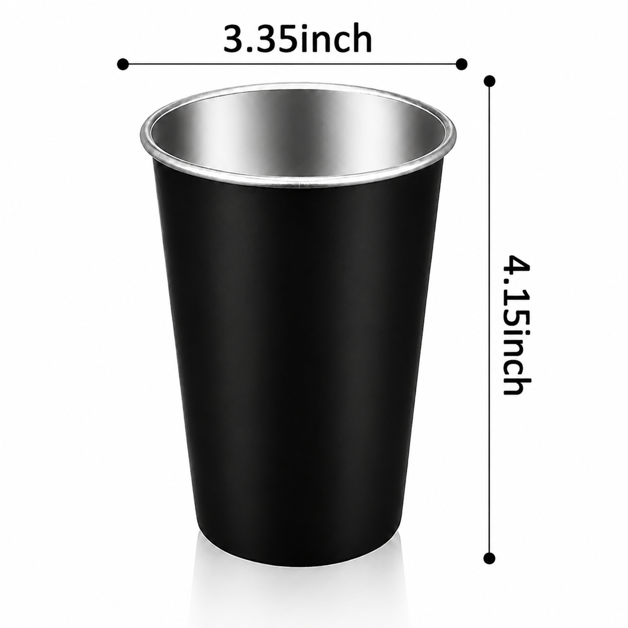 12 Oz Polished Stainless Steel Mug
