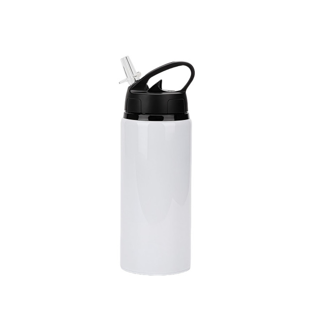 20 Oz Aluminum Sports Water Bottle With Straw