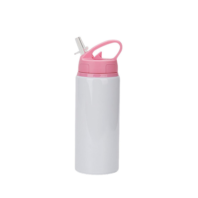 20 Oz Aluminum Sports Water Bottle With Straw