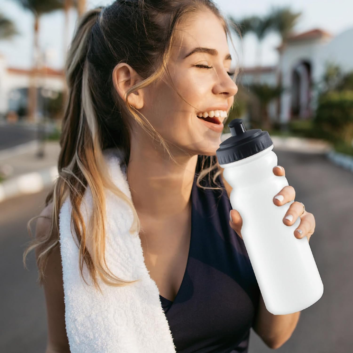 20oz Squeezable Plastic Sport Water Bottle