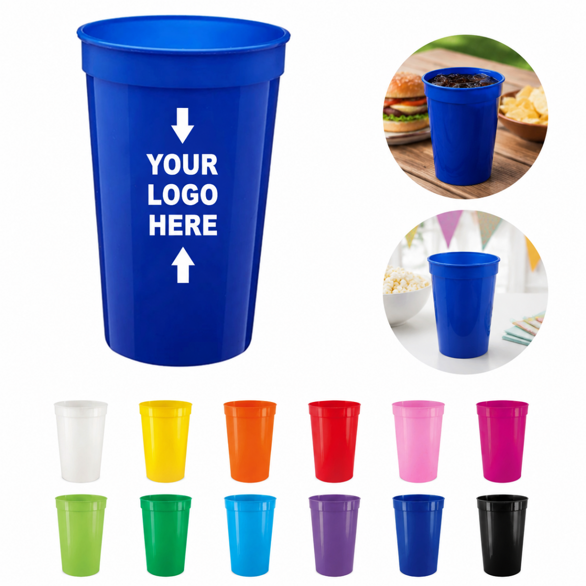 22 oz Plastic Stadium Cup
