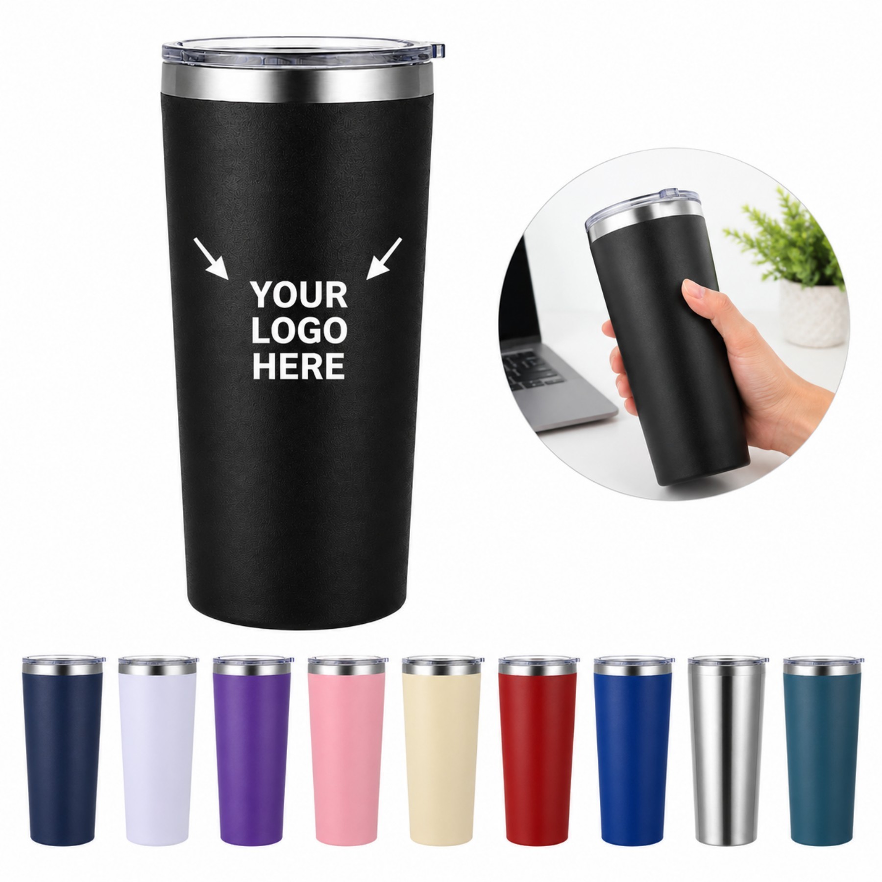 22 oz Stainless Steel Vacuum Insulated Travel Tumbler