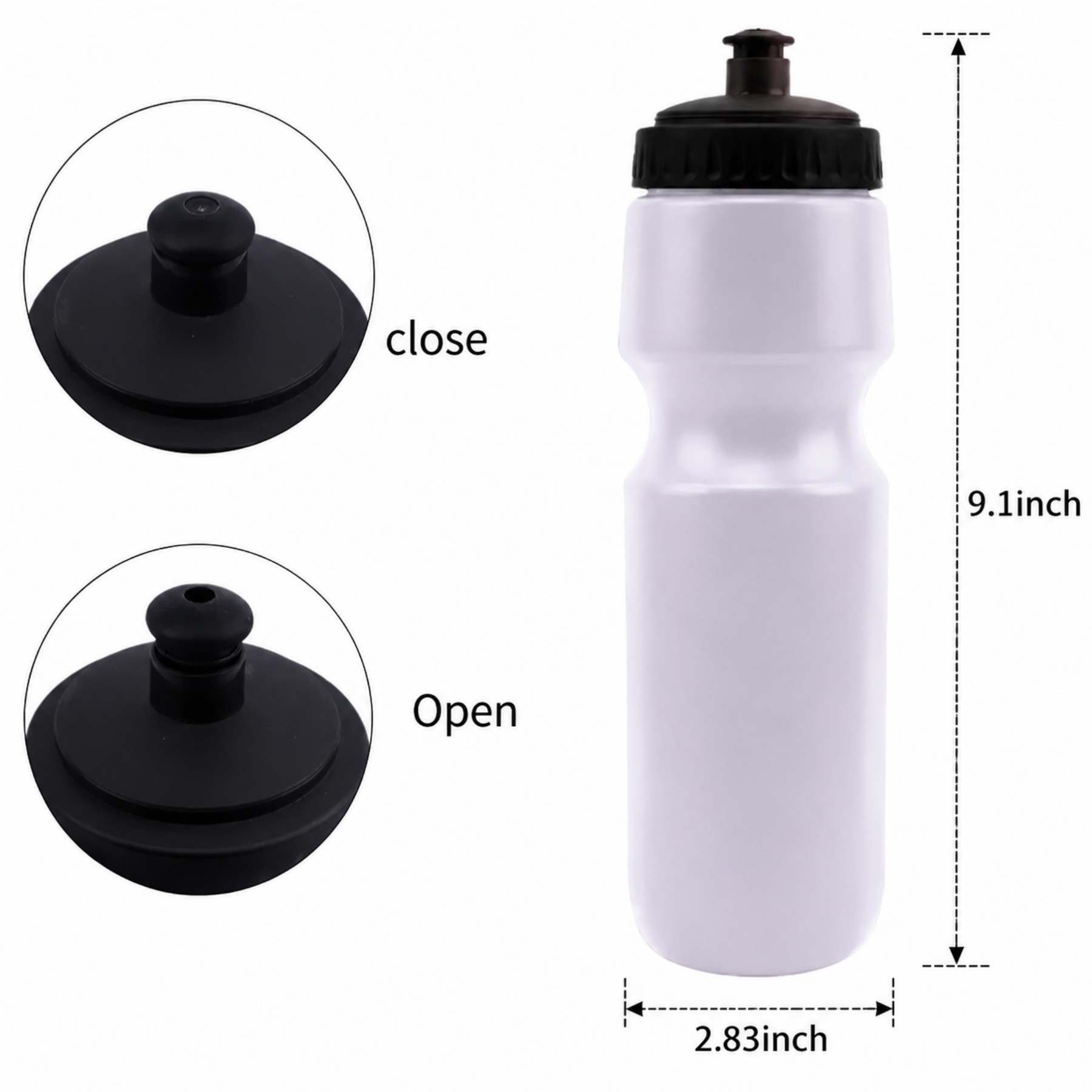 24 oz Push-Pull Bike Water Bottle