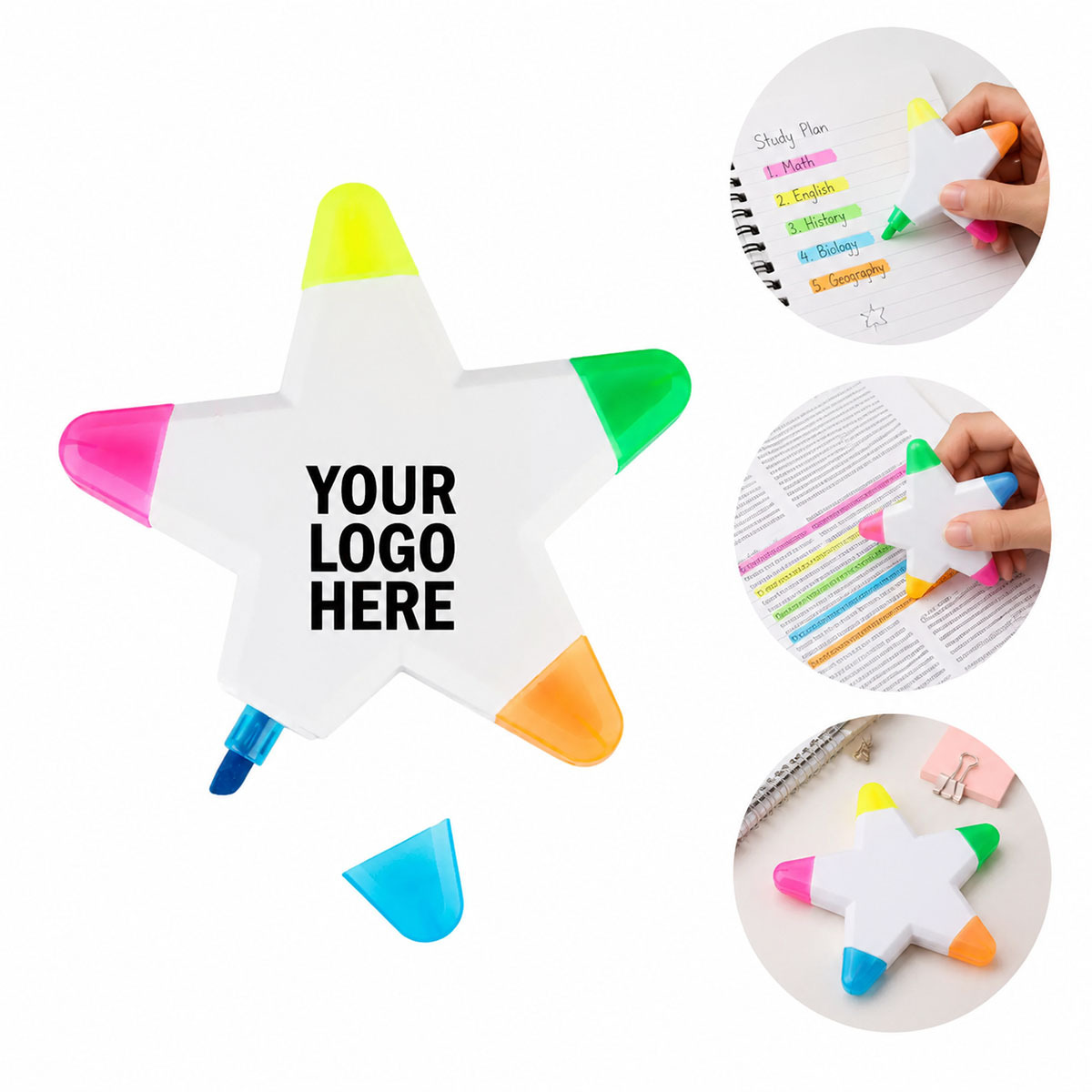 5 In 1 Star Shaped Highlighter Set