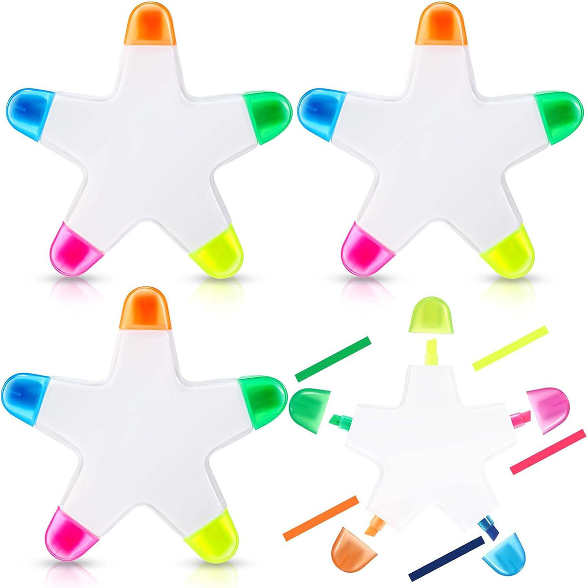 5 In 1 Star Shaped Highlighter Set