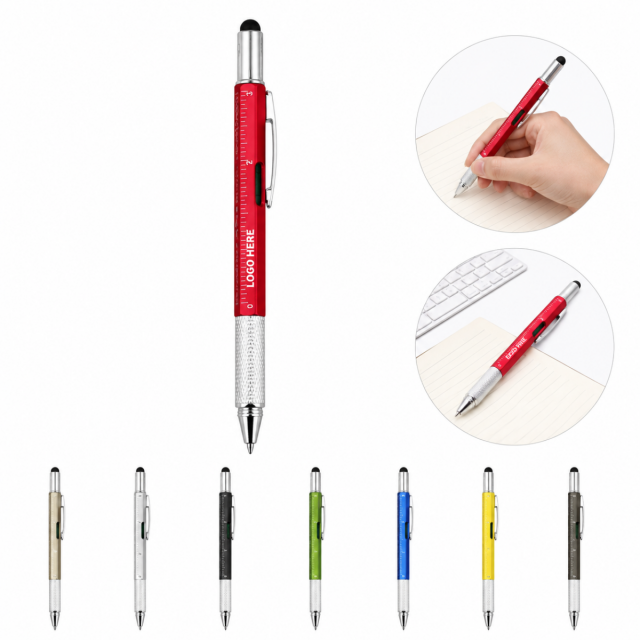 6-in-1 Multi Function Pen Tool Ballpoint Pen