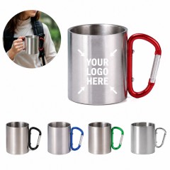 7 Oz Double Wall Carabiner Handle Mug
