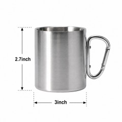 7 Oz Double Wall Carabiner Handle Mug