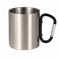 7 Oz Double Wall Carabiner Handle Mug