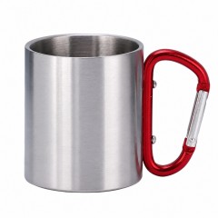 7 Oz Double Wall Carabiner Handle Mug