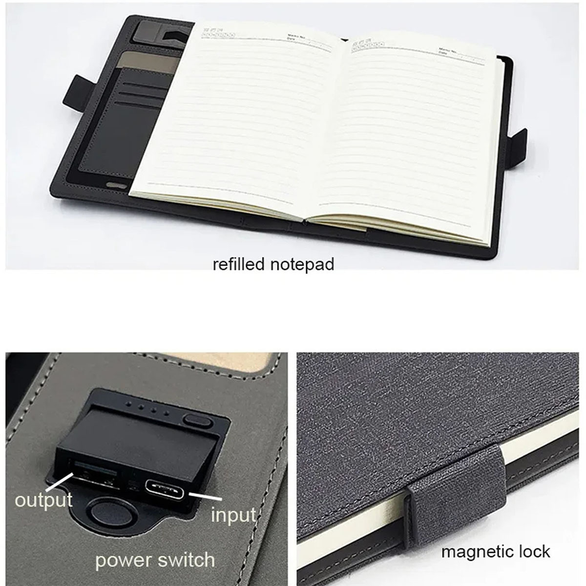 8000mAh Wireless Charging Power Bank Notebook