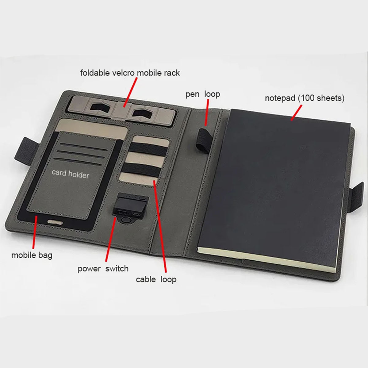 8000mAh Wireless Charging Power Bank Notebook