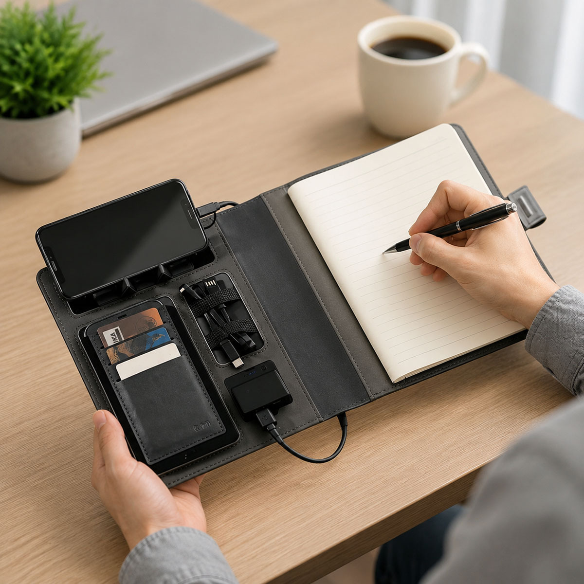 8000mAh Wireless Charging Power Bank Notebook