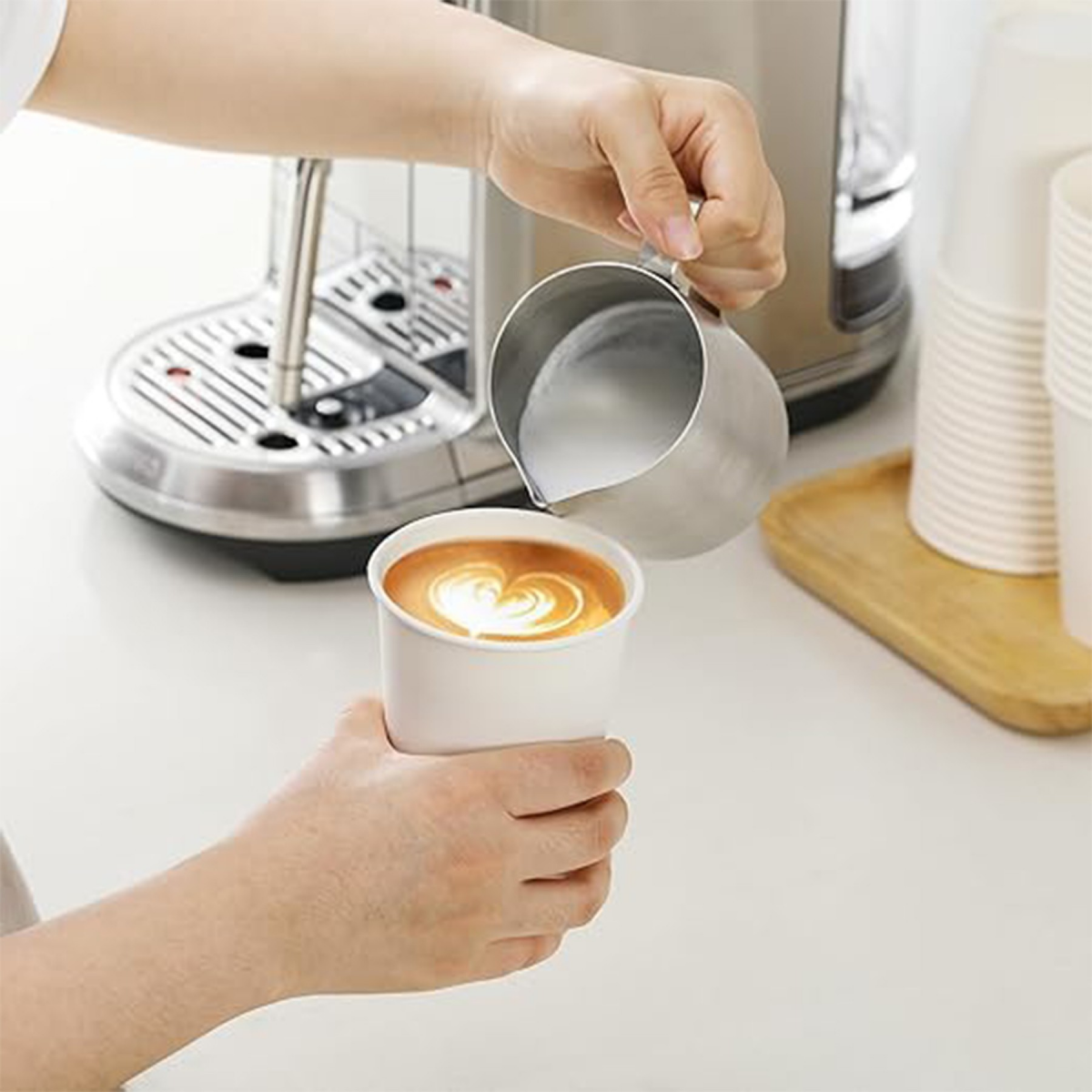 8 Oz White Single Wall Disposable Paper Cup