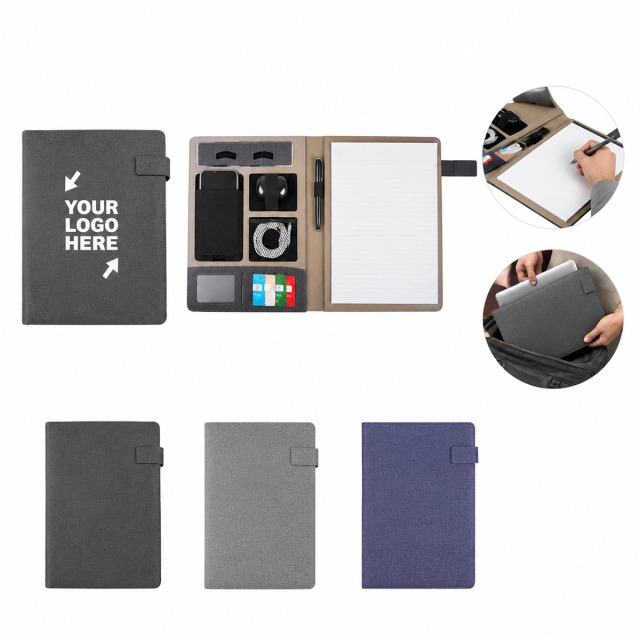 A4 Multifunctional Padfolio Handle Writing Pad Folder