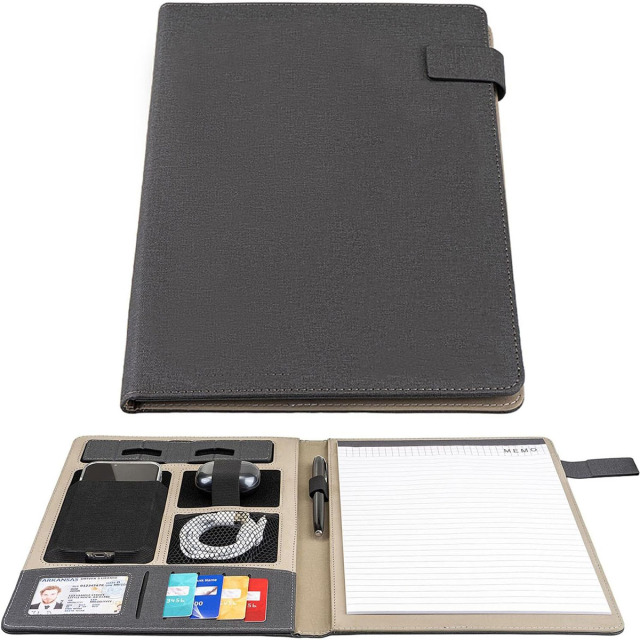 A4 Multifunctional Padfolio Handle Writing Pad Folder
