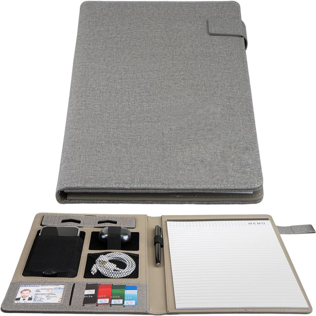 A4 Multifunctional Padfolio Handle Writing Pad Folder