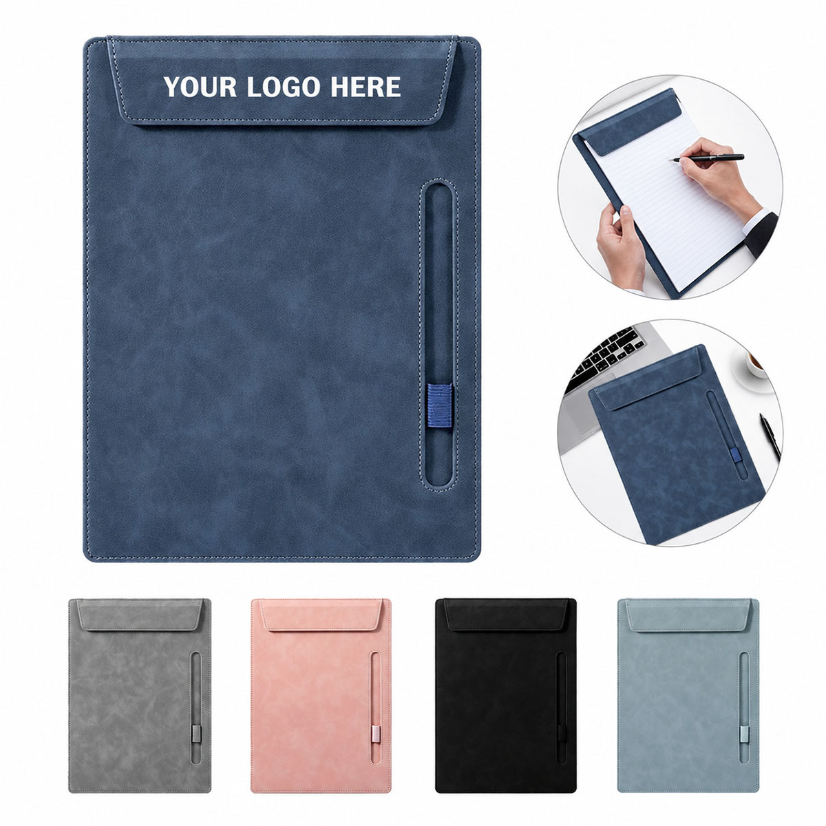 A4 PU Portfolio Folder With Magnetic Clip