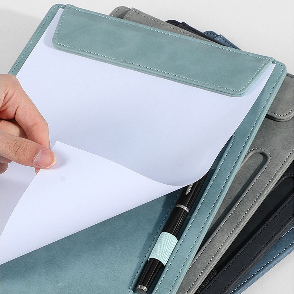 A4 PU Portfolio Folder With Magnetic Clip