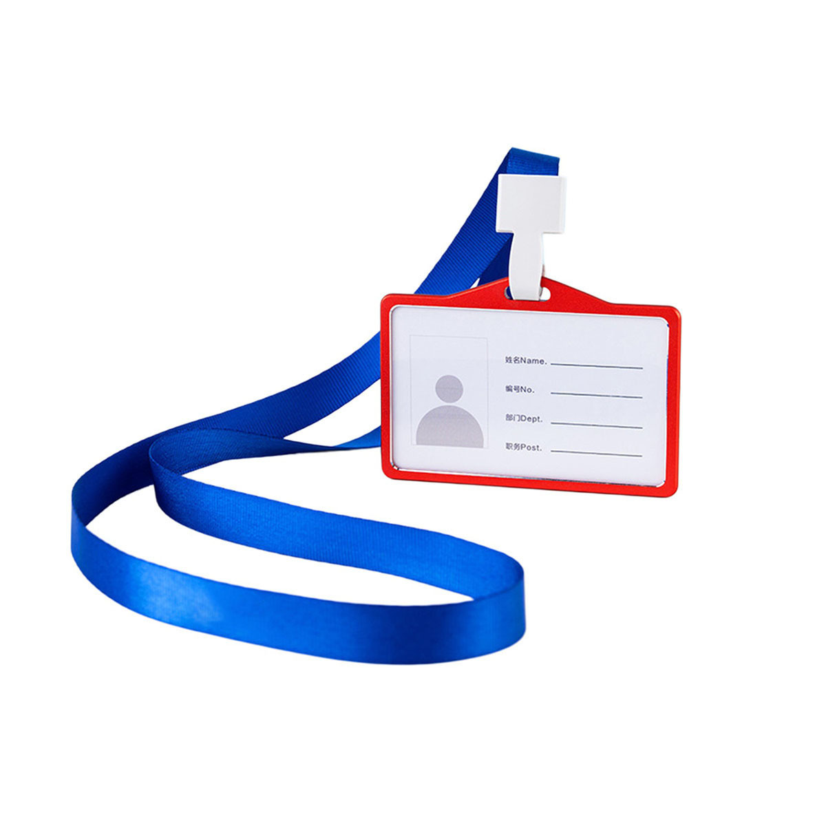 Aluminum Badge Holder With Polyester Lanyard
