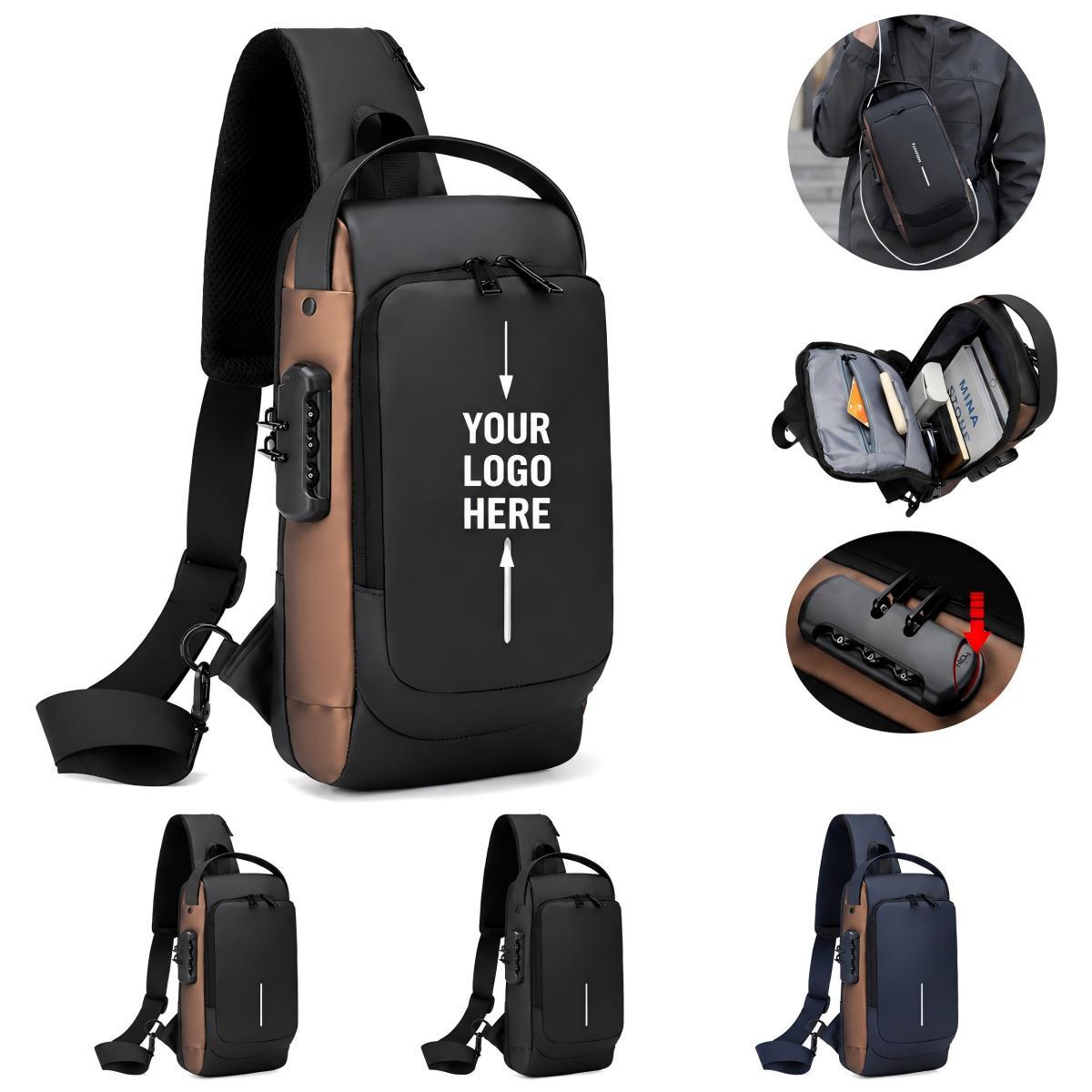 Anti Theft Sling Bag with USB Charging Port Crossbody Bag