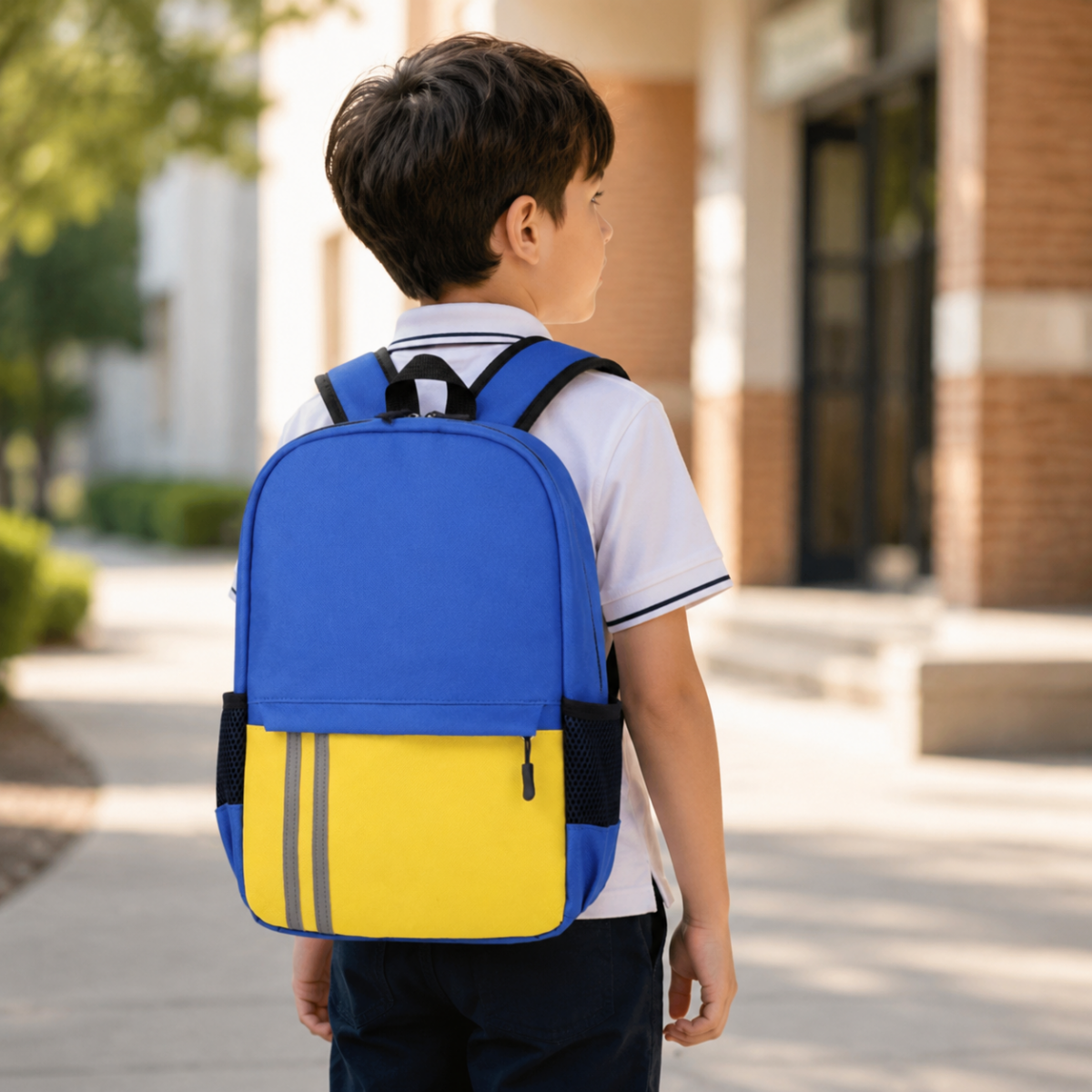 Backpack with Reflective Safety Strips