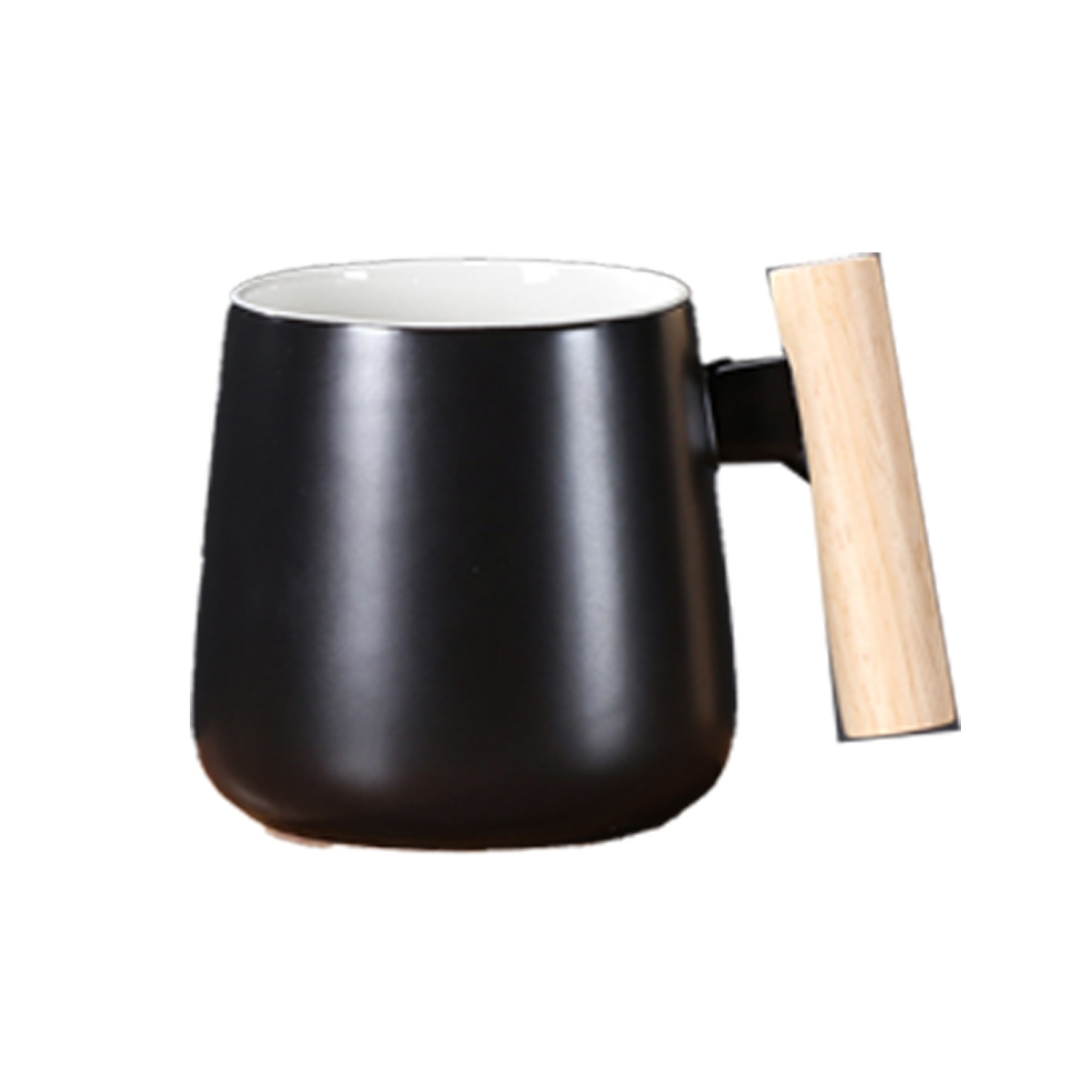 Ceramic Coffee Mug with Wooden Handle