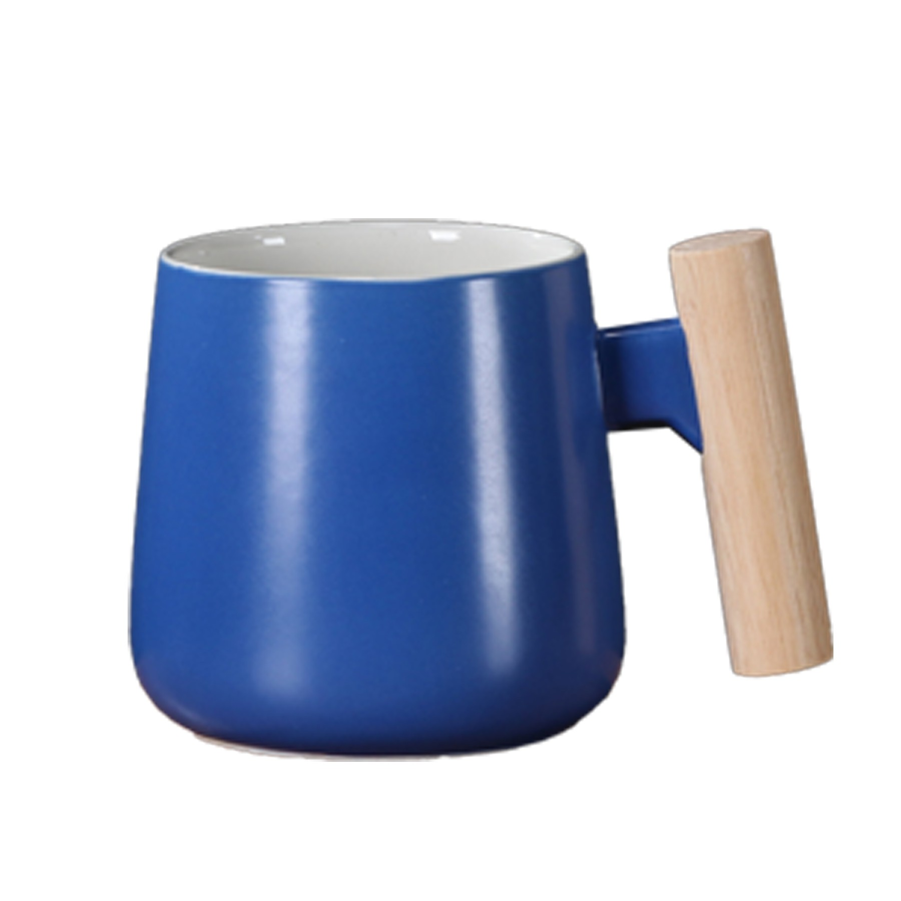 Ceramic Coffee Mug with Wooden Handle
