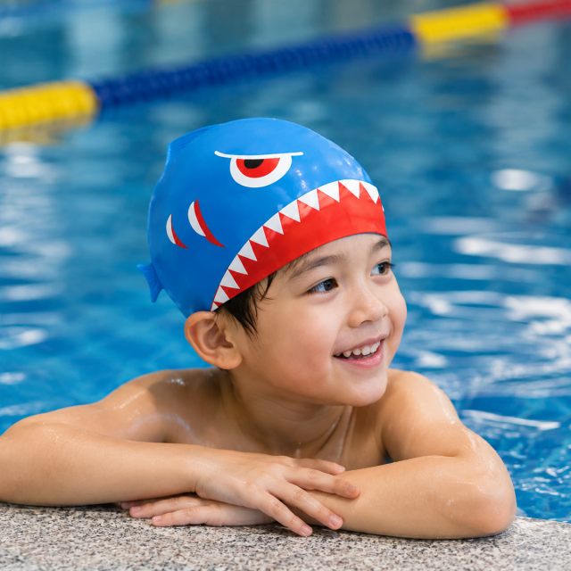 Children Cartoon Swimming Cap