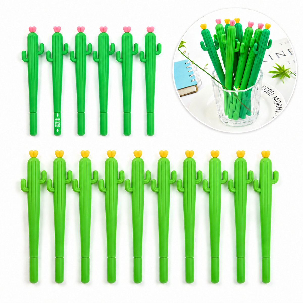 Custom Cactus Gel Pens