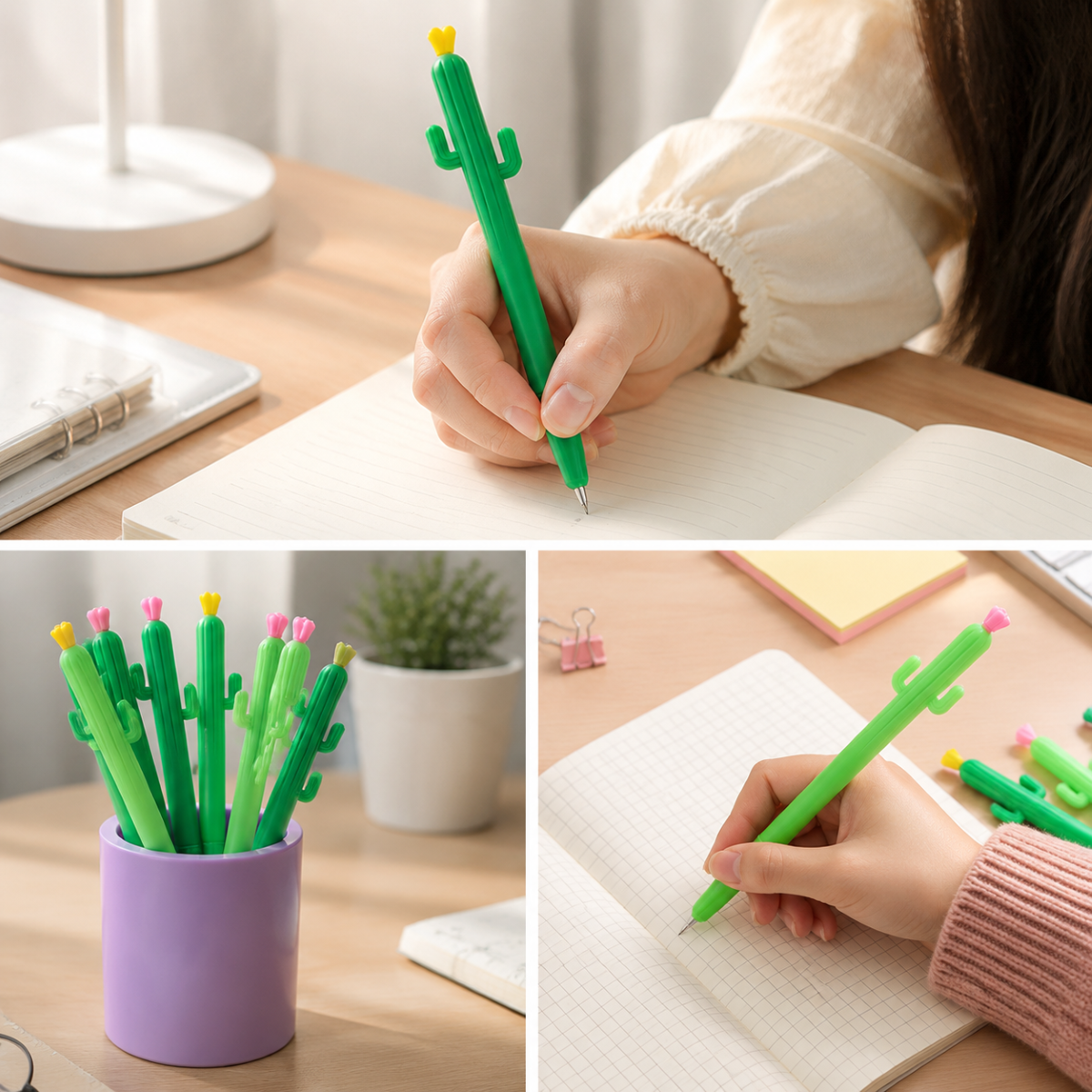 Custom Cactus Gel Pens