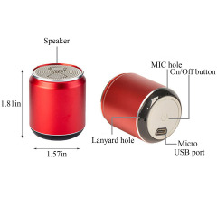 Custom Mini Metal Can Bluetooth Speaker with Lanyard