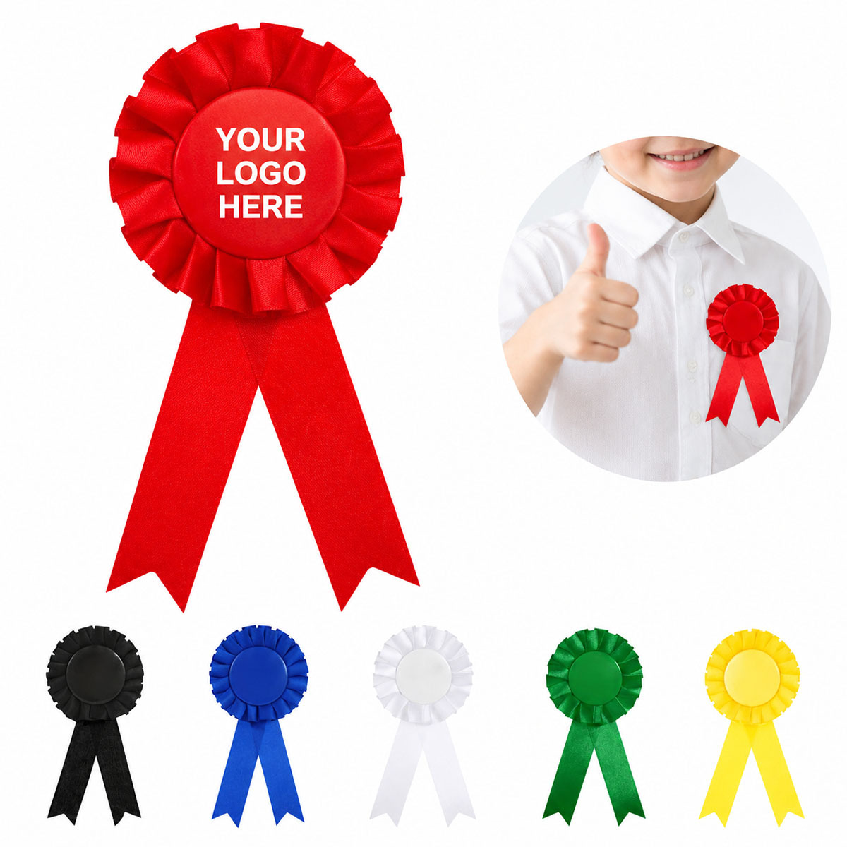 Custom Ribbon Rosette Badge