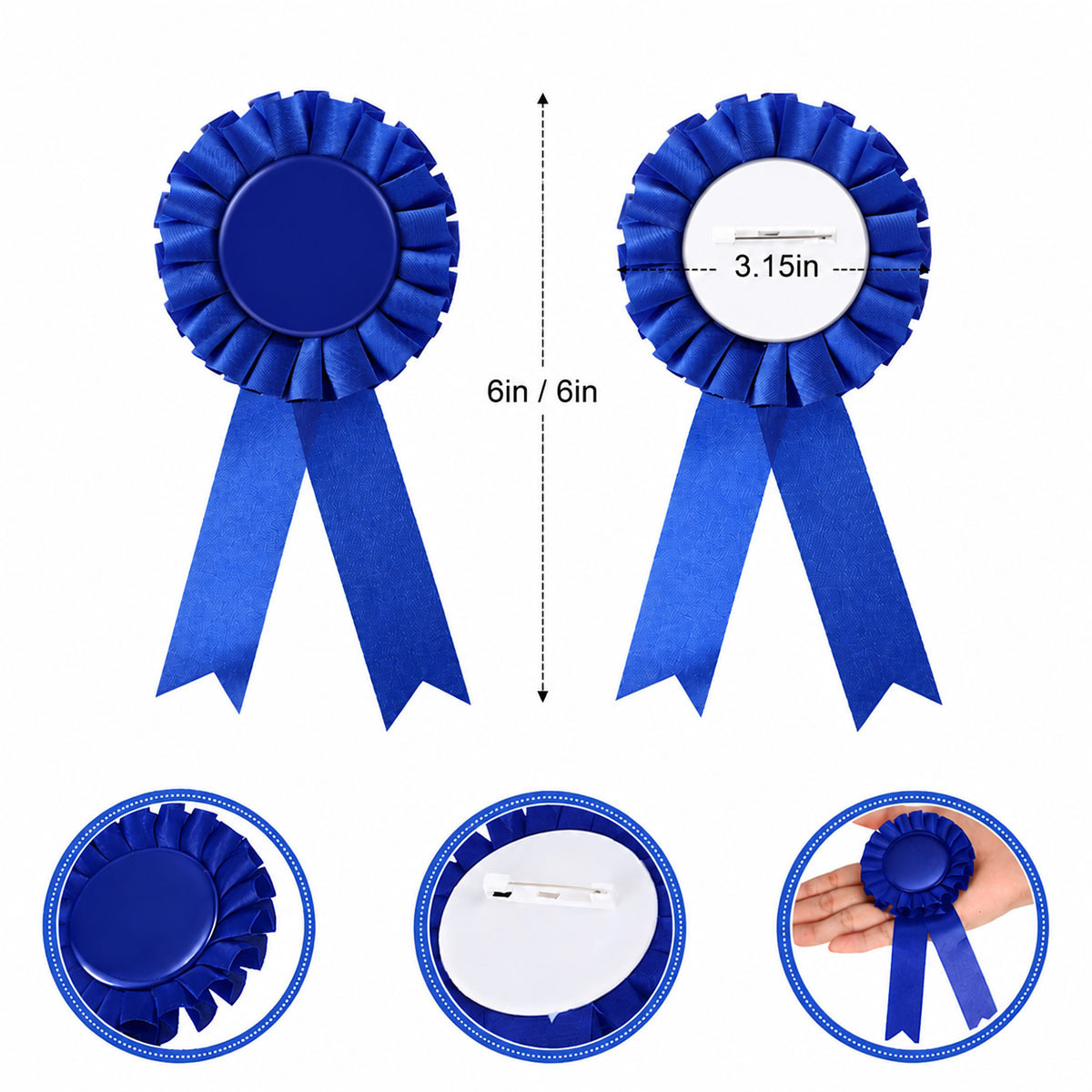 Custom Ribbon Rosette Badge