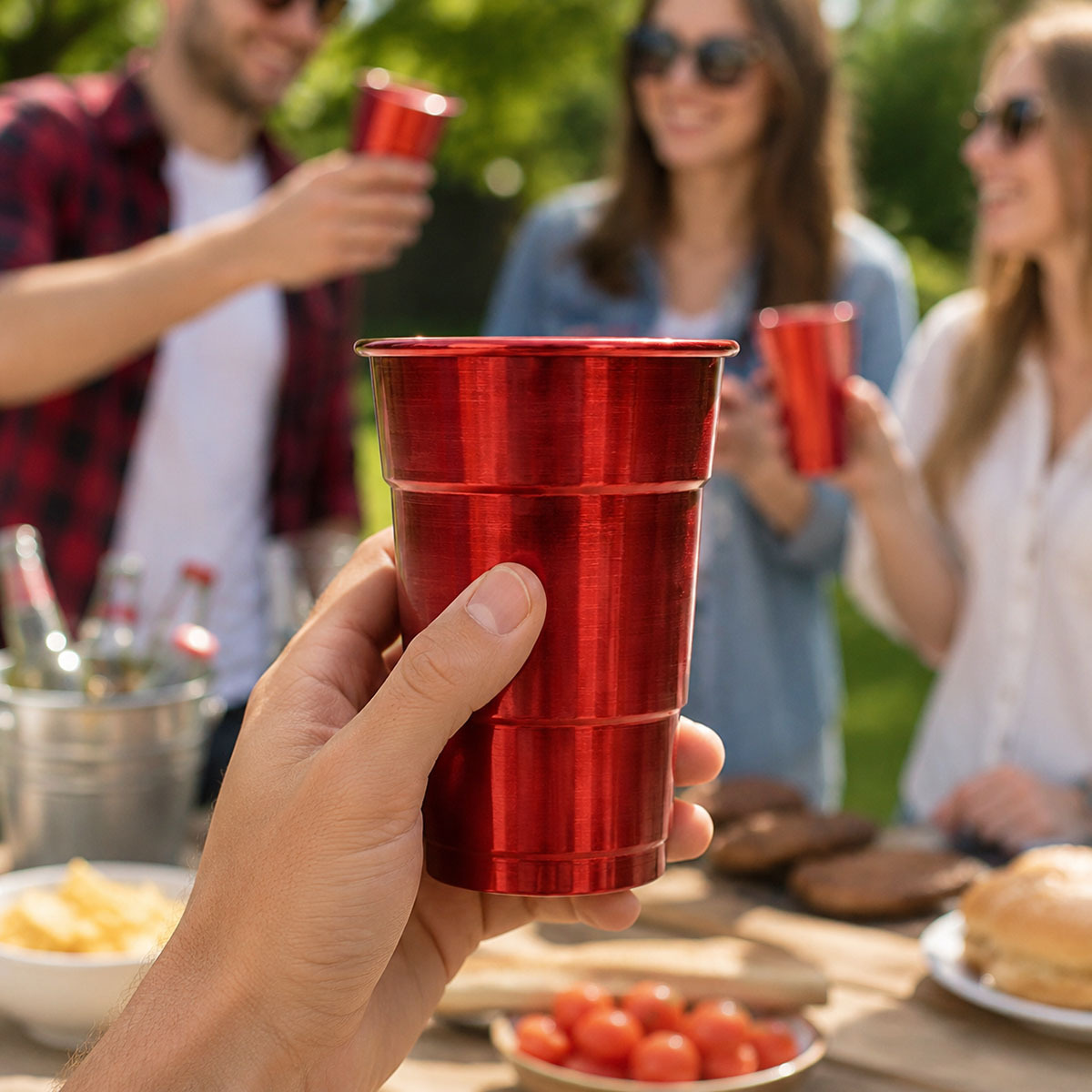 Disposable Aluminum Drinking Party Cups