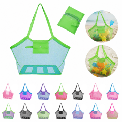 Foldable Mesh Beach Sand Toy Storage Pouch Bag